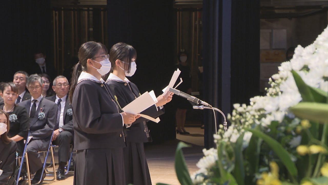 平和の尊さを次世代へ　岡山空襲から78年　岡山市で戦没者追悼式