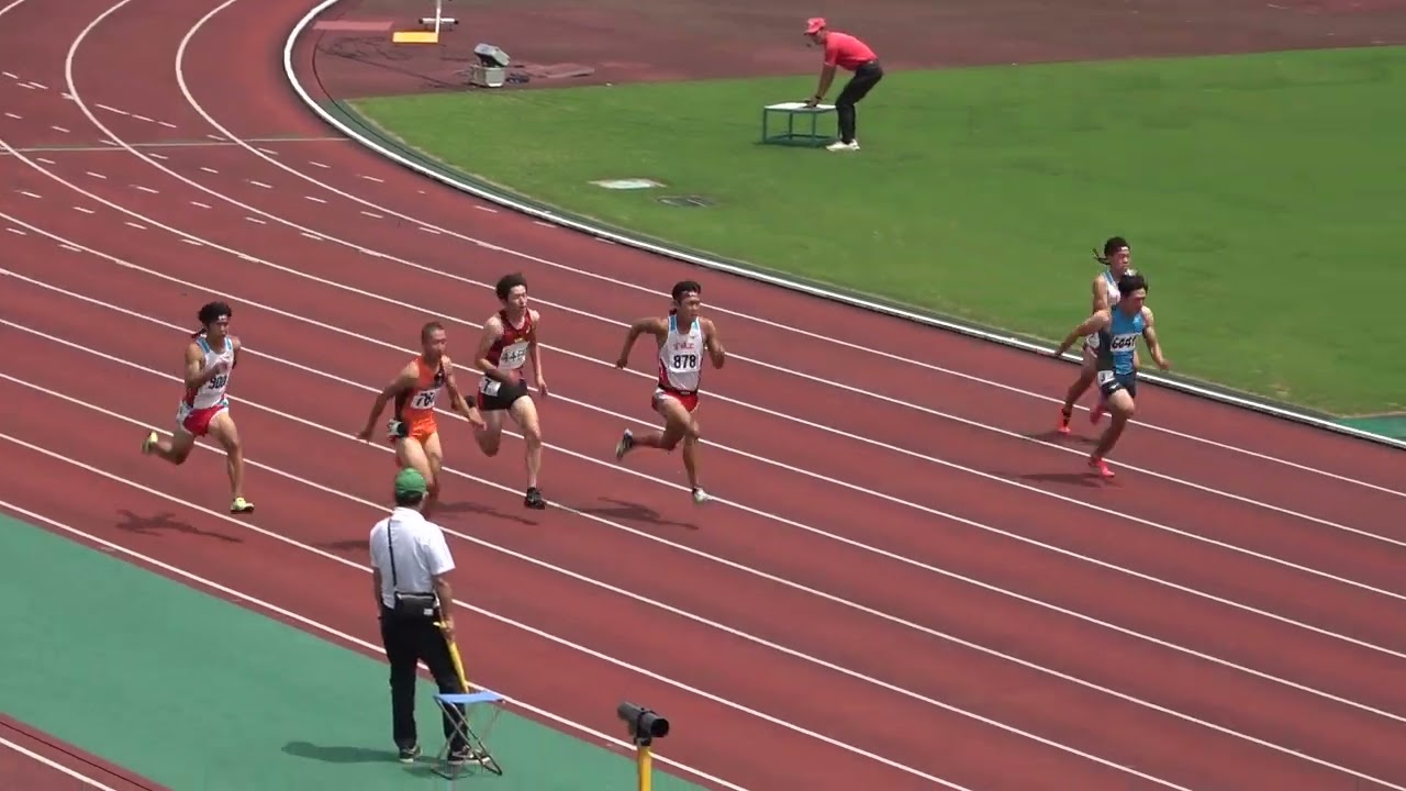 20230811110857宮崎強化記録会第1共男100ｍ18組 三森咲大朗2(宮崎工業高)11"36