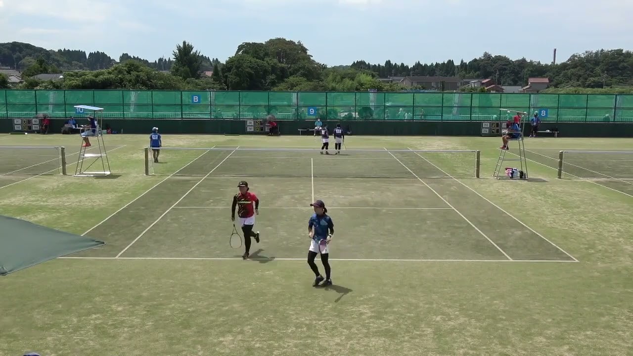 2021年IH ソフトテニス 女子個人2回戦 斉藤奈々・宮崎華帆(水戸女子・茨城) vs 野津乙笑・木谷鈴葉(松江南・島根)