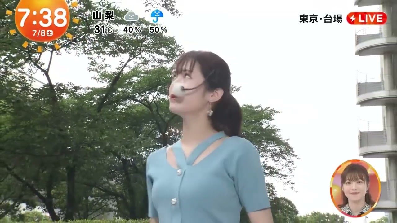 谷尻萌アナ　横顔かわいい