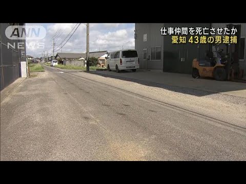 仕事仲間の男性押し倒され死亡か　43歳男逮捕　愛知(2023年9月17日)