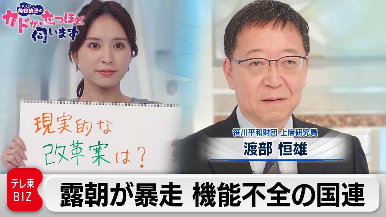 ロシア 北朝鮮が暴走 機能不全の国連安保理　渡部恒雄（笹川平和財団 上席研究員）【角谷暁子の「カドが立つほど伺います」】（2023年9月26日）