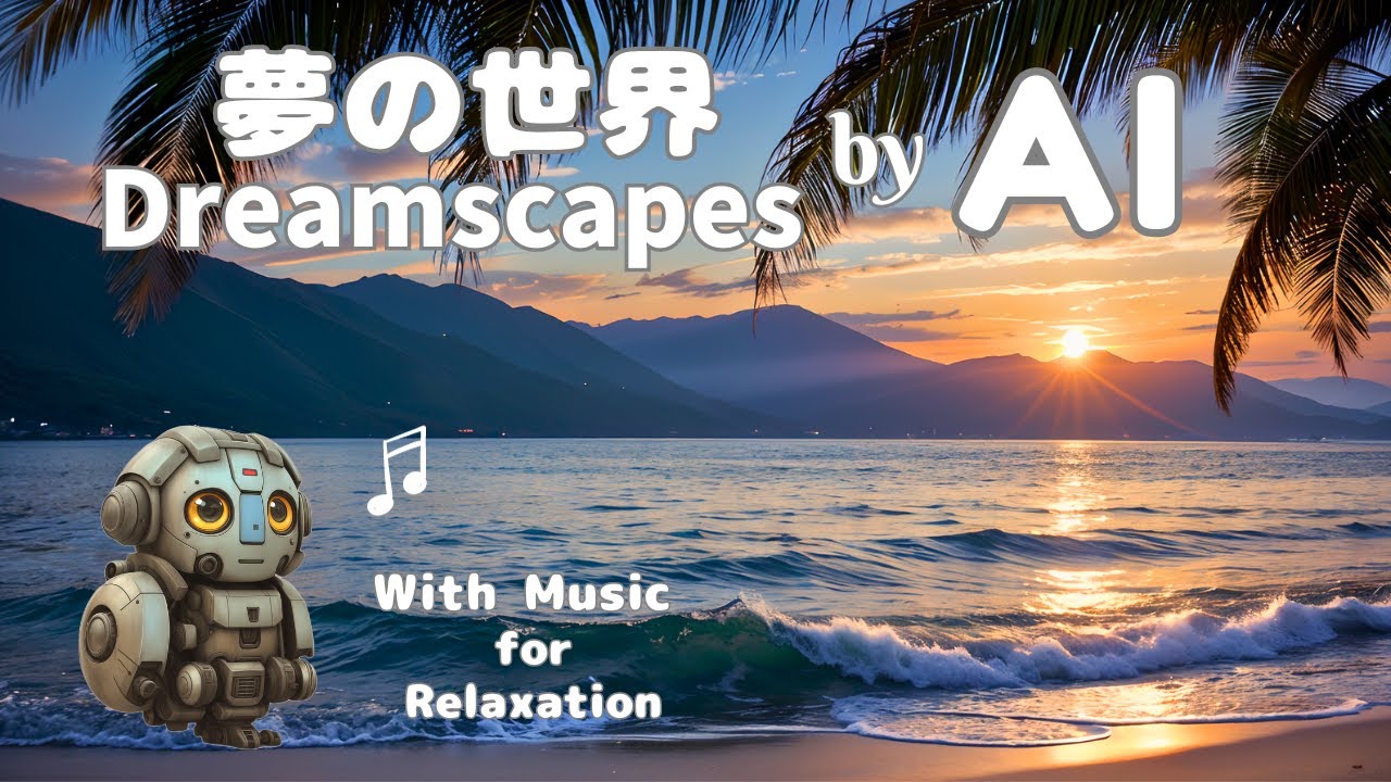 【リラックス】 初秋の海編・平和なAI生成画像に癒しの音楽を添えて/海編