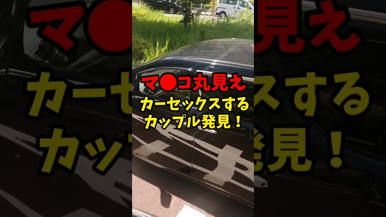 【マ●コ丸見え】カーセックスするカップル発見！