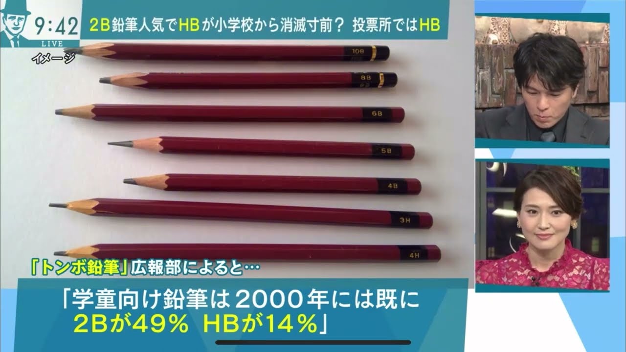 2B鉛筆人気でHBが小学校から消滅寸前？　バラいろダンディ 中島健太　2023年9月19日⑦