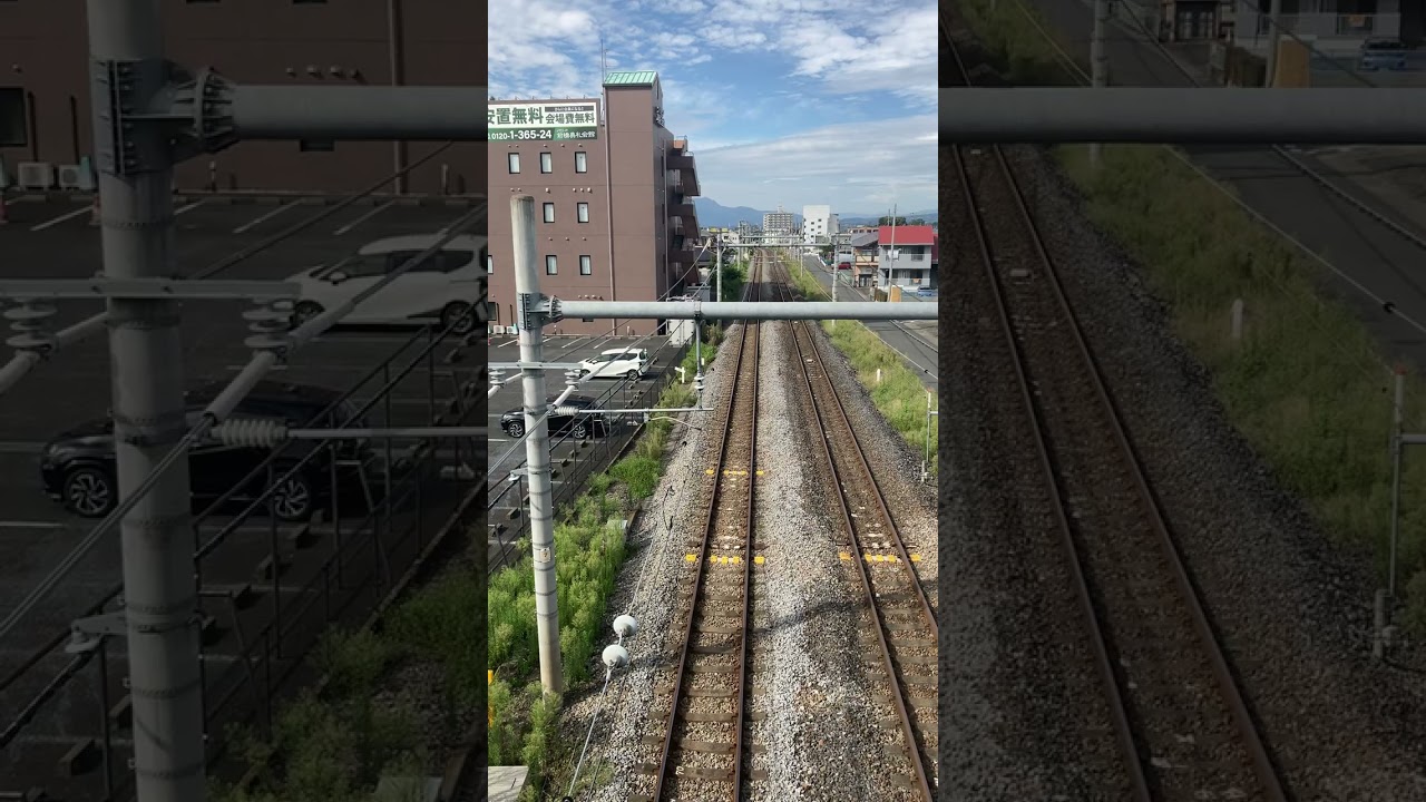 NHK前橋近く　#ロイヤルチェスター　横　高架橋　電車　以前から死ぬほど気になって仕方がなかった路線　#上越線　撮影に踏み切ることに成功　踏切だけにｗｗｗｗｗｗｗｗｗ　#あかぎ団