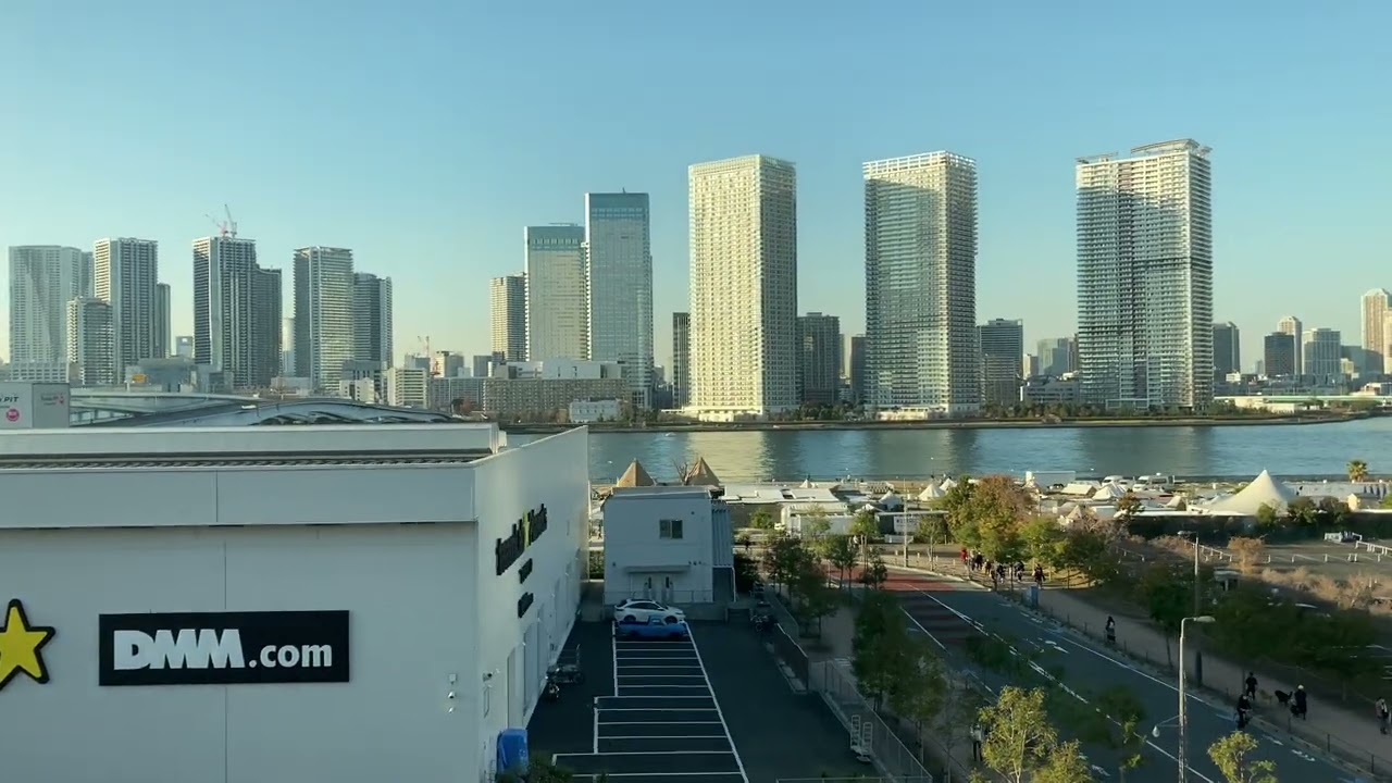 4k60fps⑨ ＃ゆりかもめ　 お台場海浜公園 豊洲終点 間👑＃鷹宮玲亜　本物が誘導：染友→🍓＃いちみる　撮影会思い出の地へ