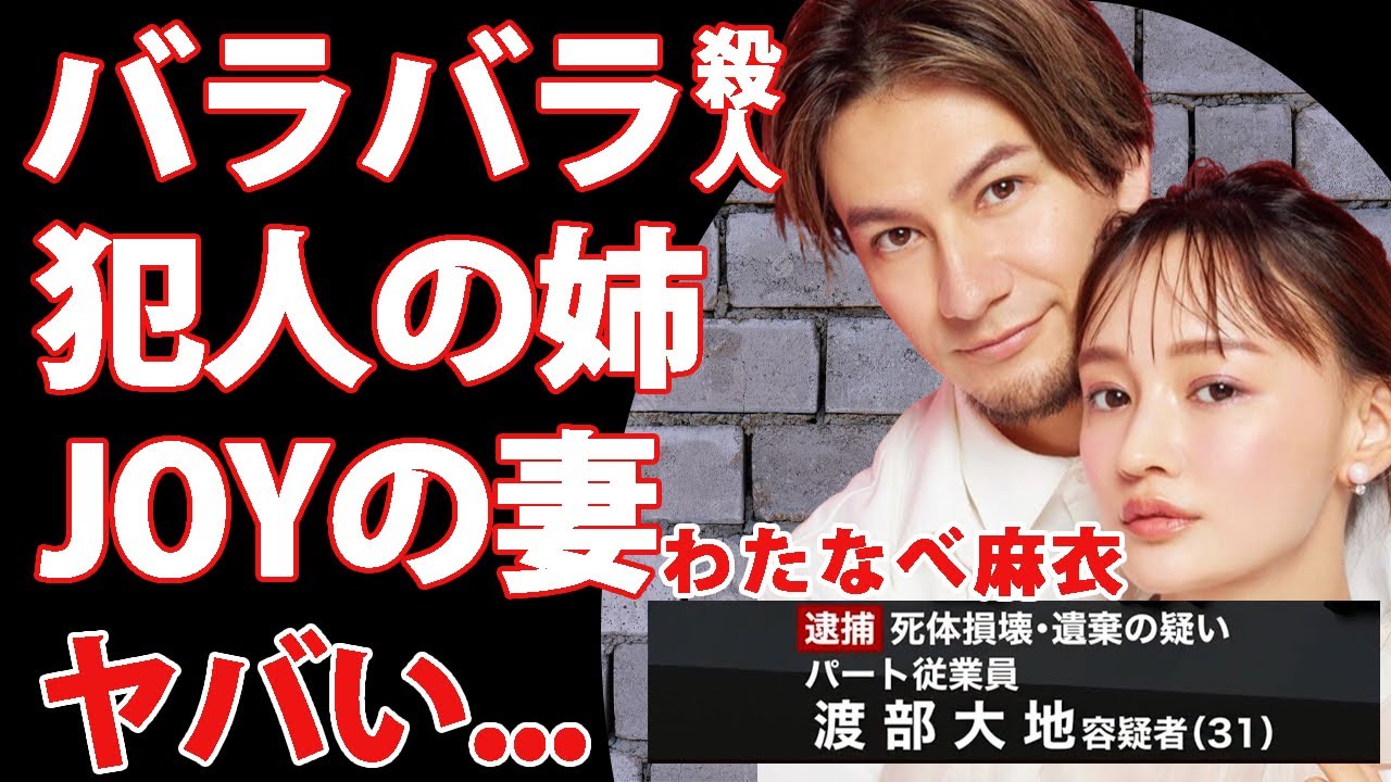 広島バラバラ●人事件犯人の姉・わたなべ麻衣が逮捕直前の様子を告白...浮かび上がった人間像に恐怖した...ＪＯＹの妻として有名なタレントの一家の正体に驚きを隠せない...