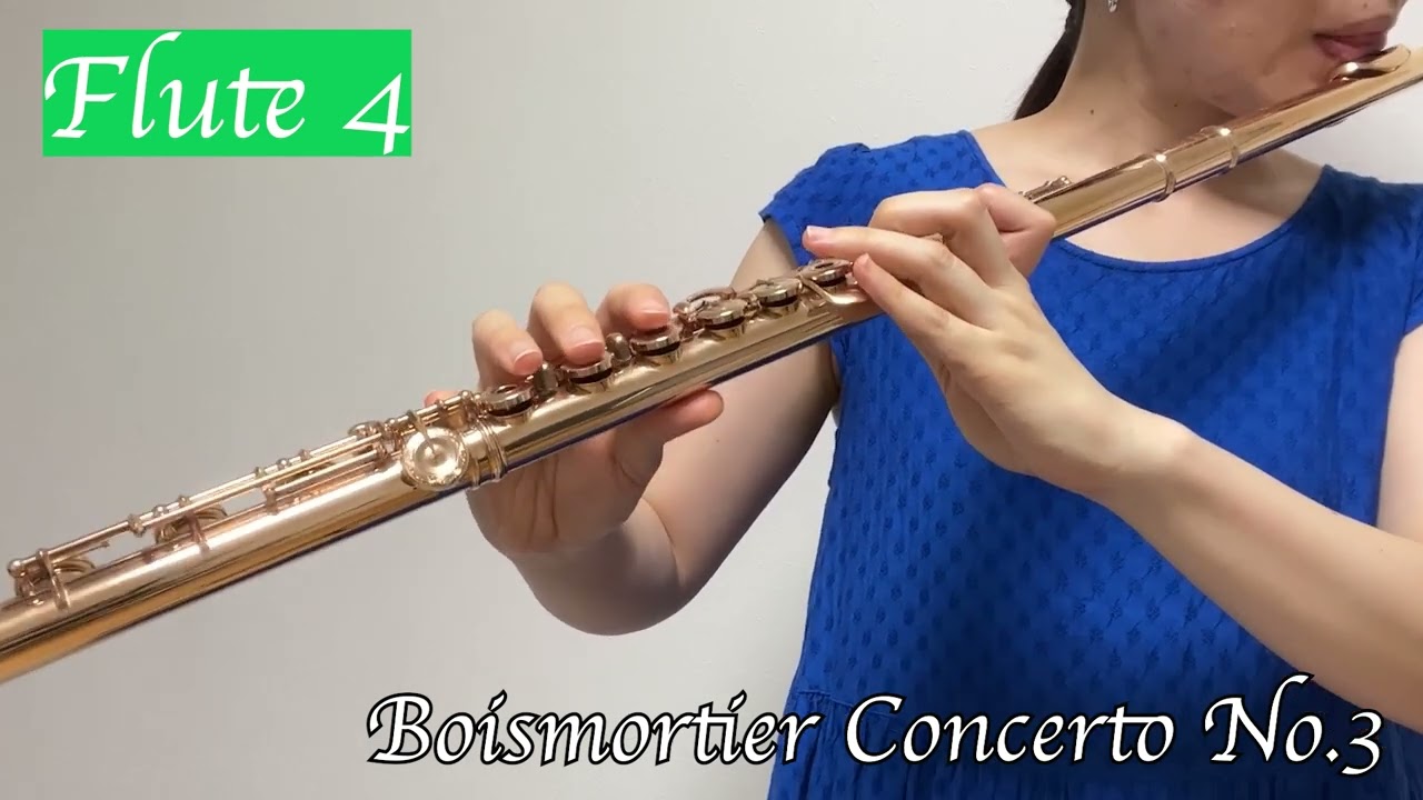 【練習用】ボワモルティエ コンチェルトNo.3 フルート4〜Boismortier ConcertoⅢ Fl.4