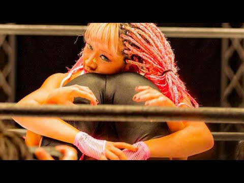 Hana Kimura Package piledriver on Hazuki. [木村花選手対葉月選手 5☆GP2019]