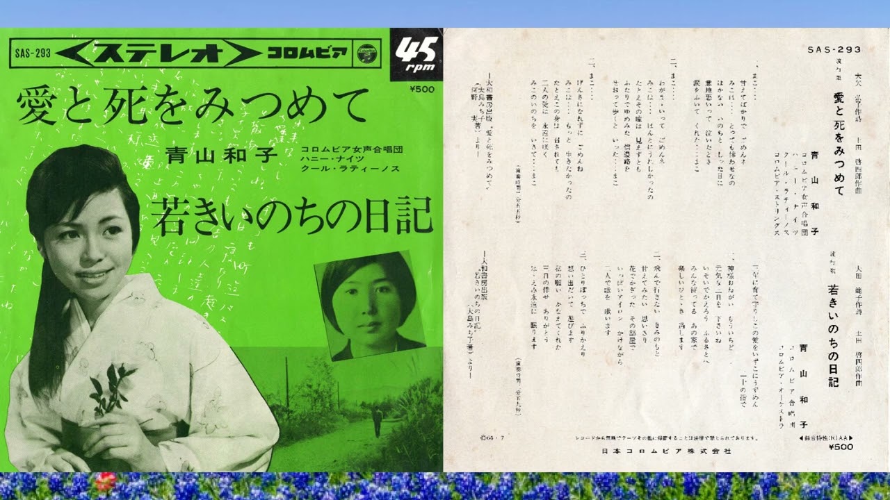青山和子  「愛と死を見つめて」「若きいのちの日記」