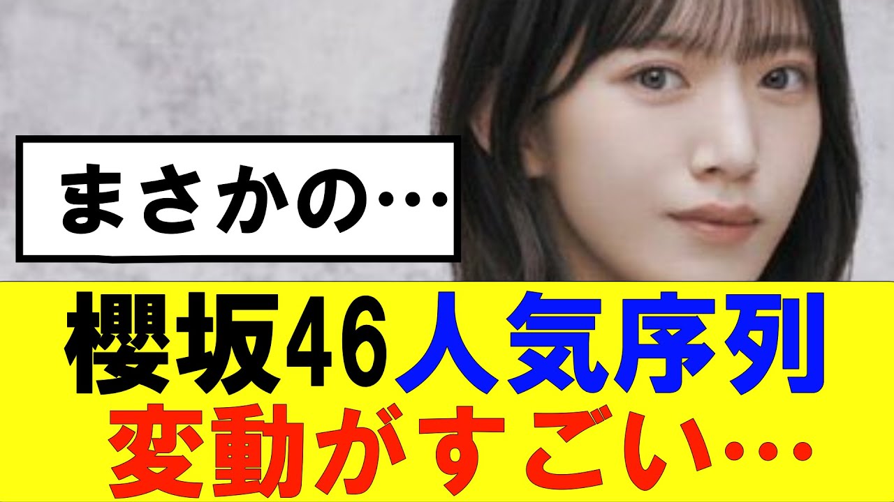 【櫻坂46】メンバーの人気序列の変動が…#櫻坂46 #そこ曲がったら櫻坂　#承認欲求　#森田ひかる #山﨑天  #藤吉夏鈴 #sakurazaka46 #土生瑞穂 #欅坂46#村山美羽 #井上梨名