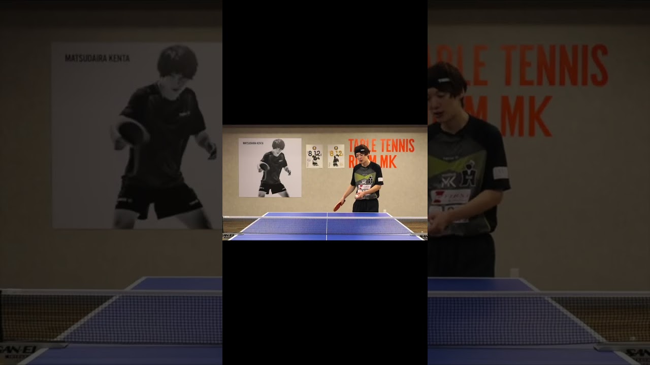 【ワンポイントレッスン#71】台から出たダブルストップに対してのフォアドライブ解説#shorts