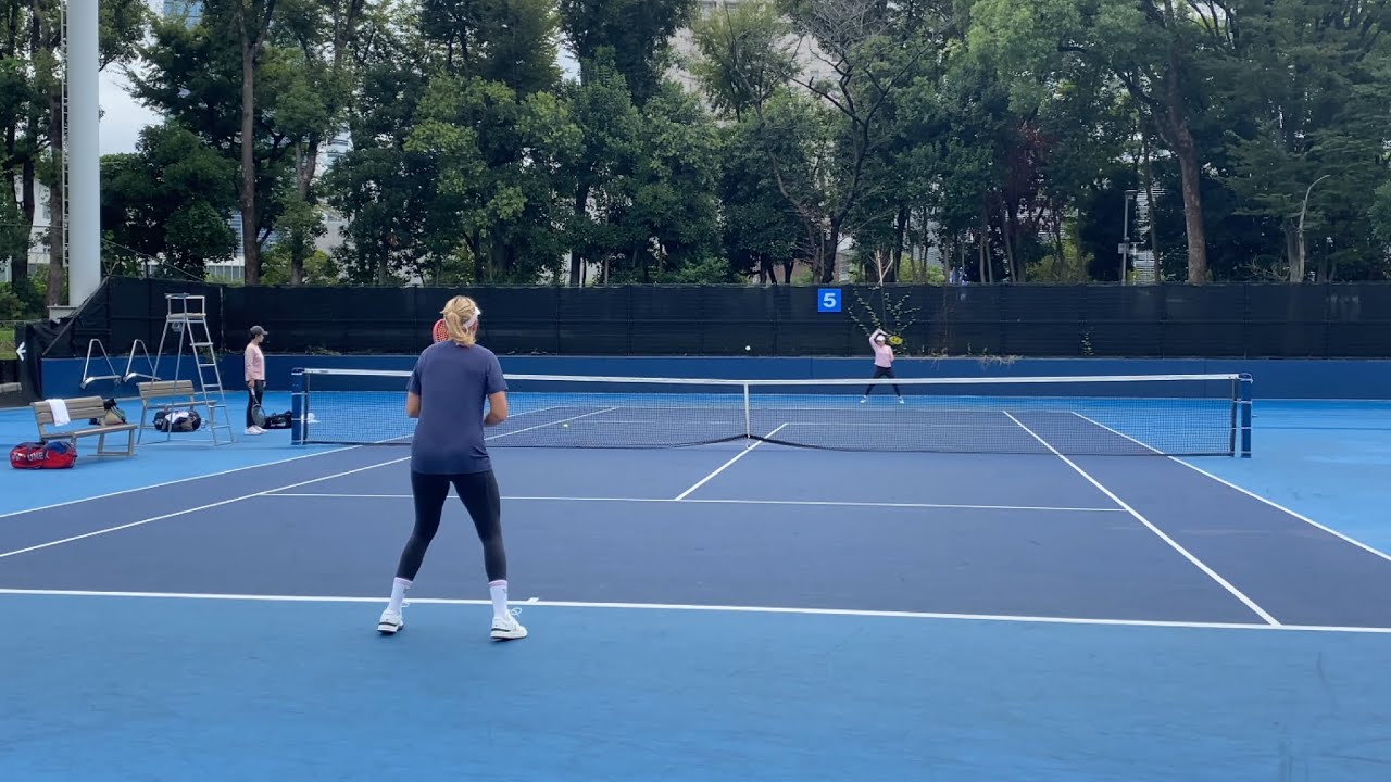 日比野菜緒の練習コートでのラリー 東レパンパシフィックオープン2023 / Nao Hibino Practice Tokyo