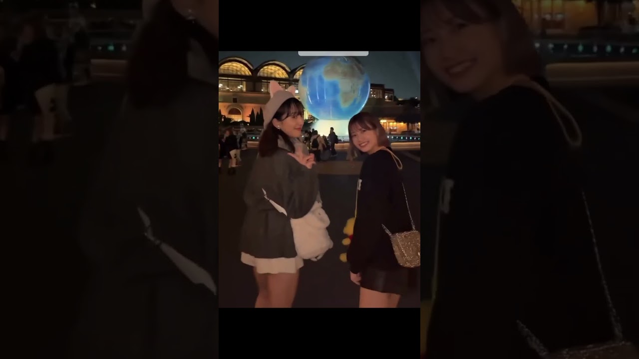 元HKT48 田島芽瑠 朝長美桜 まさかの同じ日に美桜もインパしてて連絡取り合って合流😊#ディズニーシー