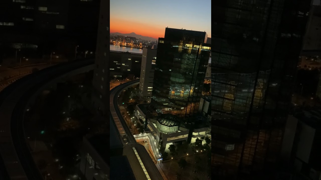 4k60fps⑰ ＃東京テレポート 駅展望室西 眺望　チューボー👑＃鷹宮玲亜 本物 誘導：染友→🍓＃いちみる　観月ありさ 風の中で 夕映えが～染めていく～♪寒気←染友原義！夕映え富士山🗻夜景とのコラボ