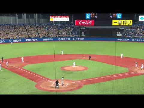 2023.5.24 阪神タイガースVS.東京ヤクルトスワローズ11回戦　９回表　２アウト１塁３塁　佐藤輝明選手のミラクル逆転２塁打　6-5　勝利