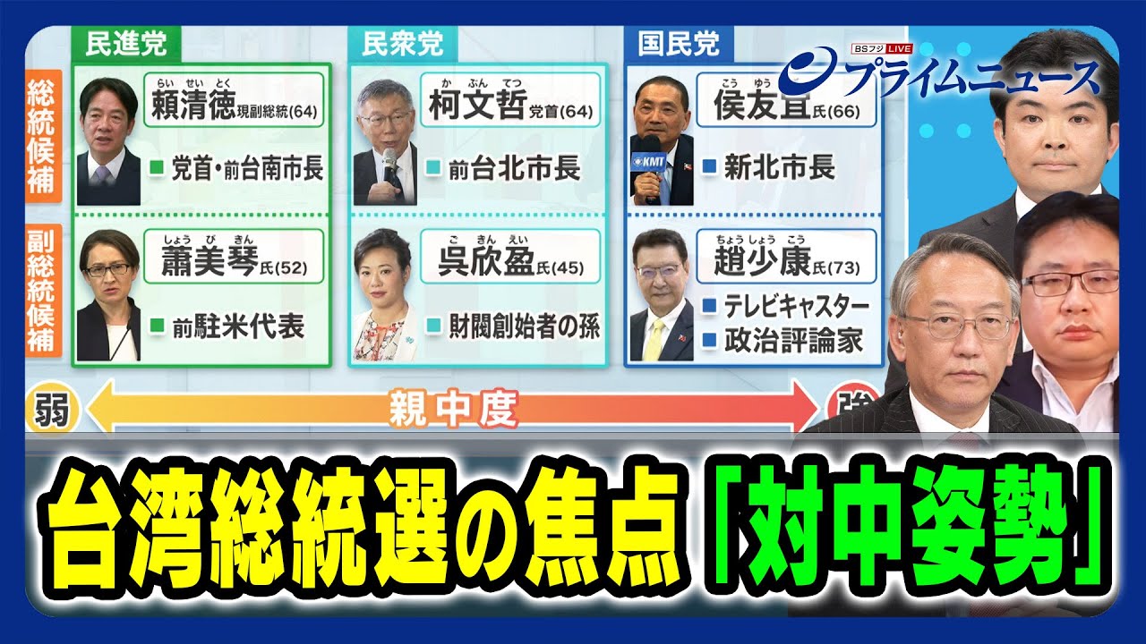 【迫る台湾総統選2024】台湾総統選の焦点「対中姿勢」柯隆×矢板明夫×山口信治 2023/12/7放送＜前編＞