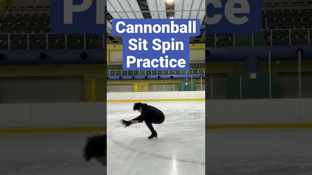 Cannonball Sit Spin Practice part2 #figureskating #spin #フィギュアスケート #スピン