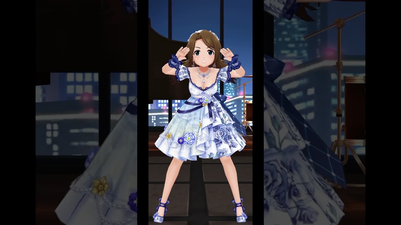 2周目SSRの ＃岸部彩華 ちゃんをただ眺めるだけの動画🩵🤍💜 #デレステ