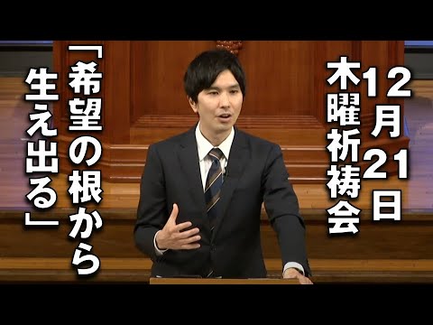 ｢希望の根から生え出る｣ 佐々木副牧師 木曜祈祷会 (2023.12.21)
