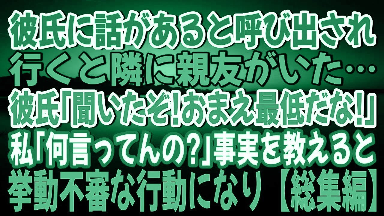 【スカッとする話】彼氏に話があると呼び出されて行くと隣に親友がいた…彼氏｢聞いたぞ！お前の仕事のこと 最低だな！｣私｢何言ってんの？｣事実を教えると挙動不審な行動に…
