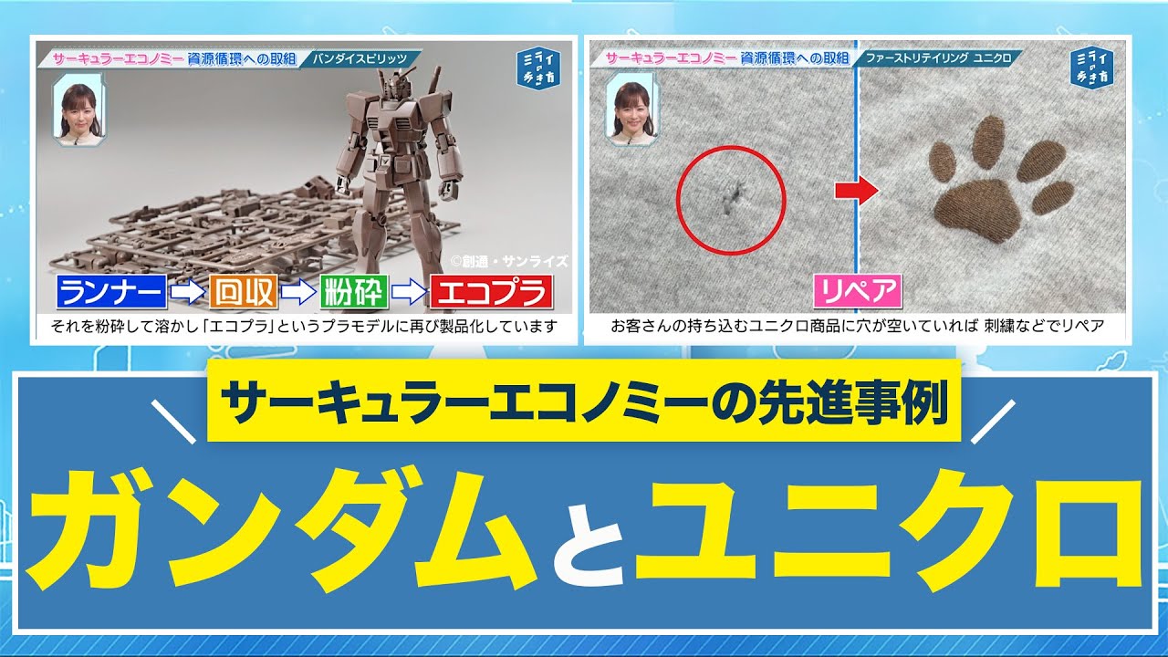 広がるサーキュラーエコノミー！プラモデルの不要部分が商品に！？ ミライの歩き方 2023年12月27日放送分【公式】