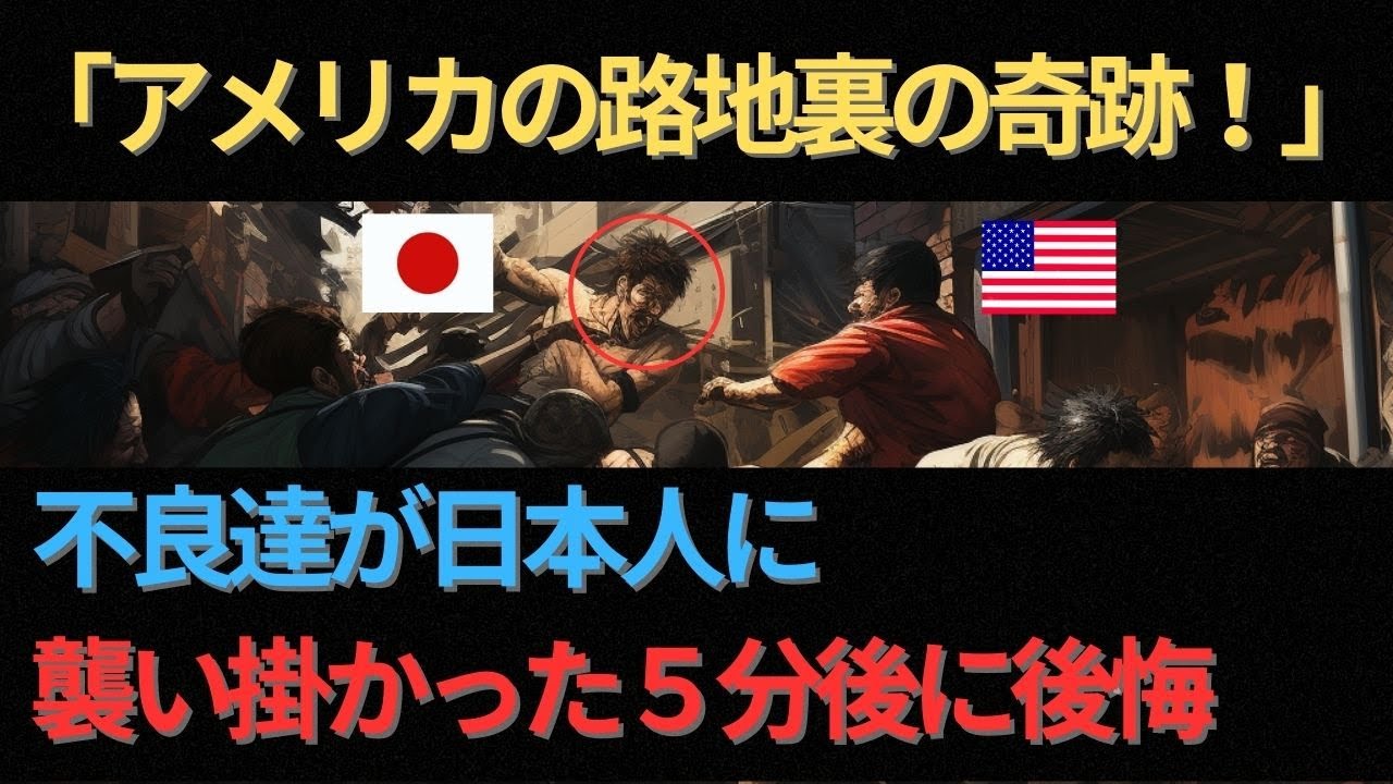 アメリカの不良 vs 日本人 裏路地での逆転ドラマ！なぜ13人が5分後に反省した理由