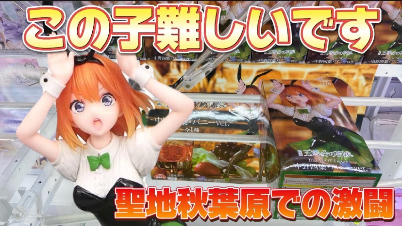 【クレーンゲーム】初日ゴトン取り比べ バニー姿が可愛い ハイクォリティなフィギュア 五等分の花嫁 Trio－Try－iT Figureー中野四葉・バニーver.