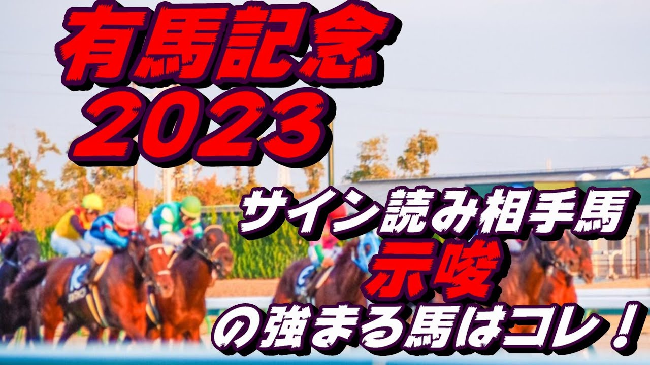 有馬記念2023サイン読み相手馬｜解読の示唆の強まる馬はコレ！