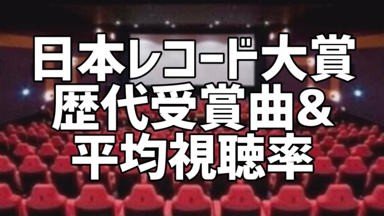 日本レコード大賞歴代受賞曲&平均視聴率推移