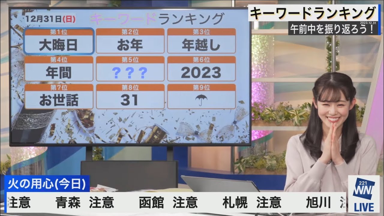 ランキング(2023/12/31日)青原