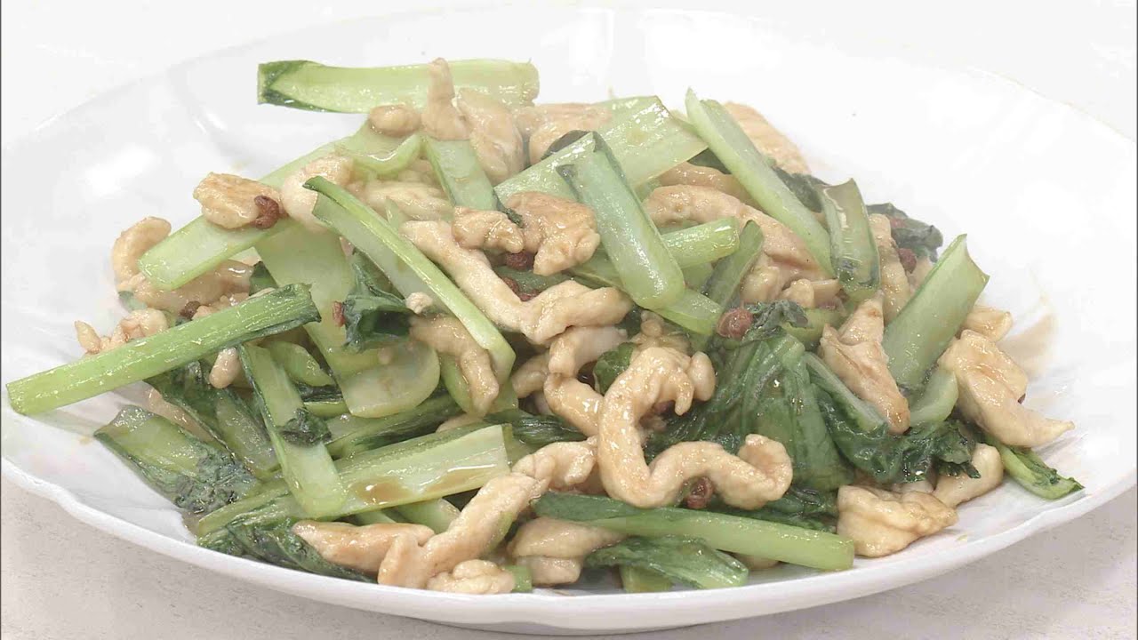 【3分クッキング公式】鶏胸肉と小松菜の花椒炒め