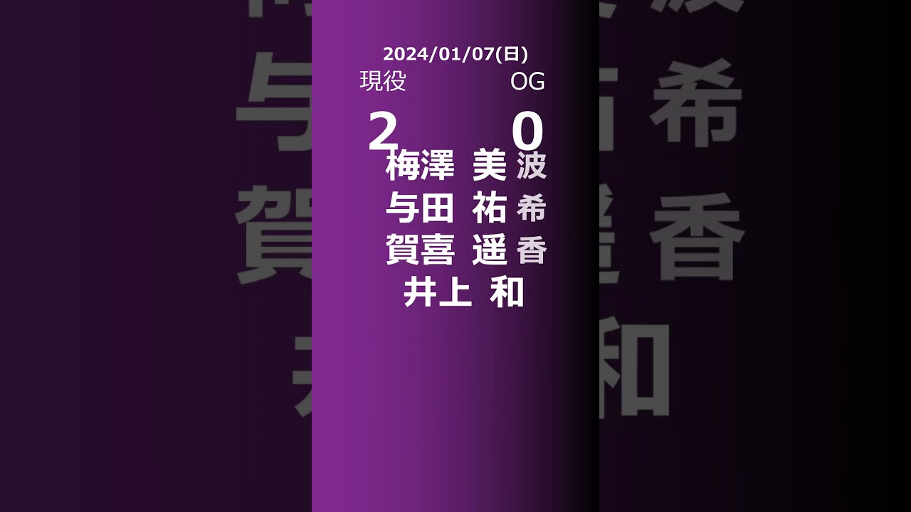 【明日の乃木坂】現役・OG 2024/01/07 #shorts #乃木坂46 【番組出演】