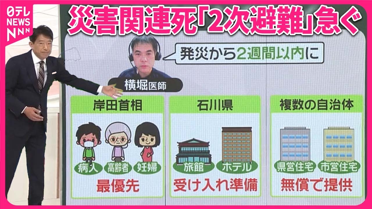 【能登半島地震】「災害関連死」どう減らす？…命に関わる“避難所のリスク”  急がれる2次避難は「2週間以内に」【医師が解説】