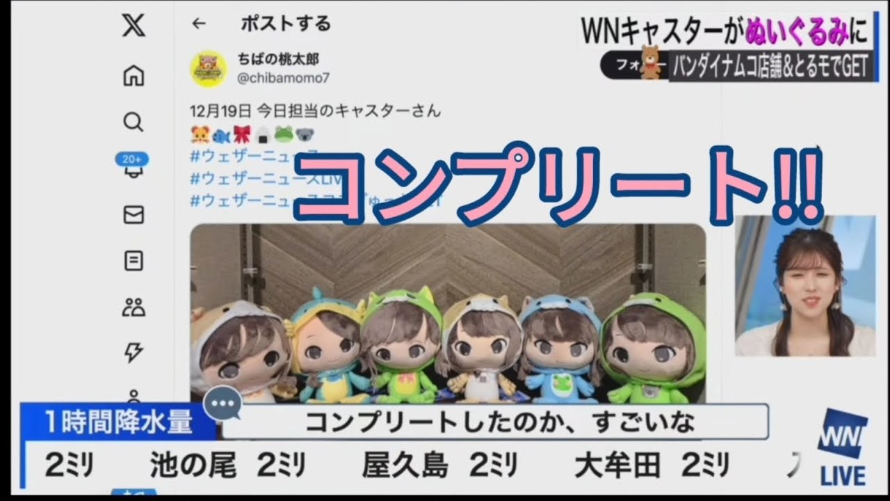 会長の目の垂れ具合No.1!!【ぬい活リポート小林李衣奈】