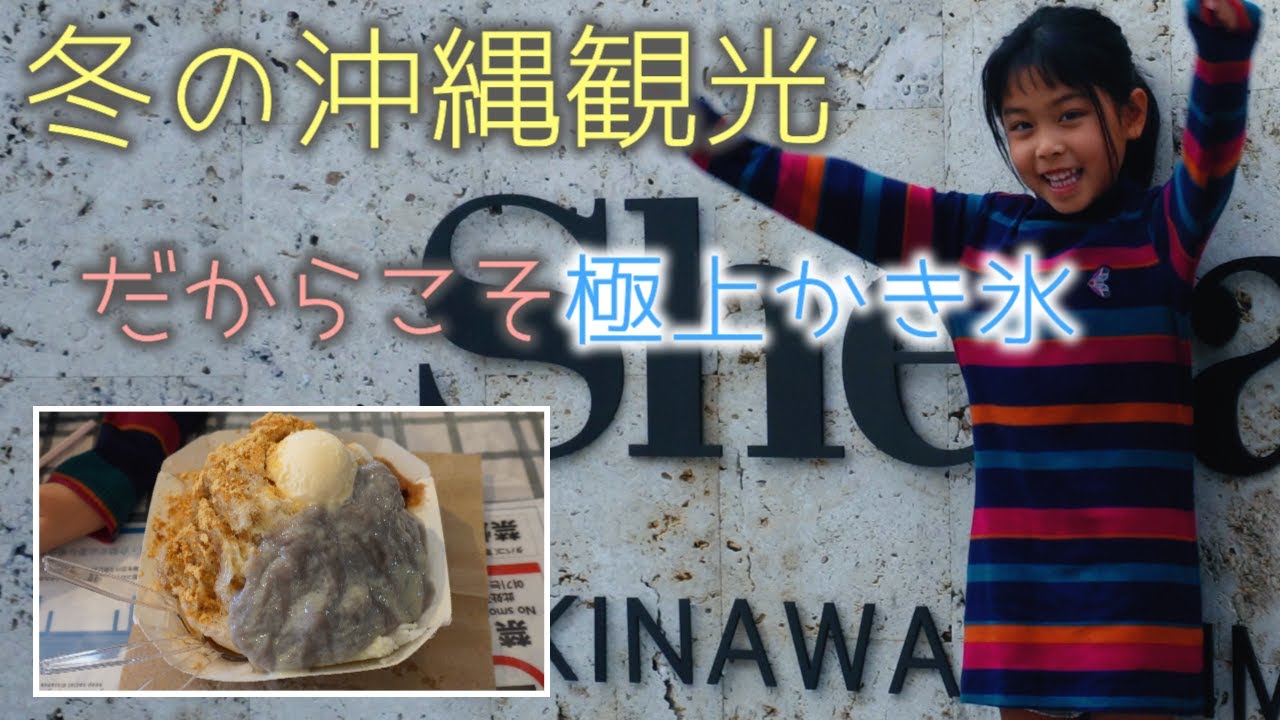 『冬の沖縄観光：あえて極上かき氷』しおりん家のおいしい休日！沖縄やんばるで暮らすしおりファミリー南国日常Vlog　okinawa