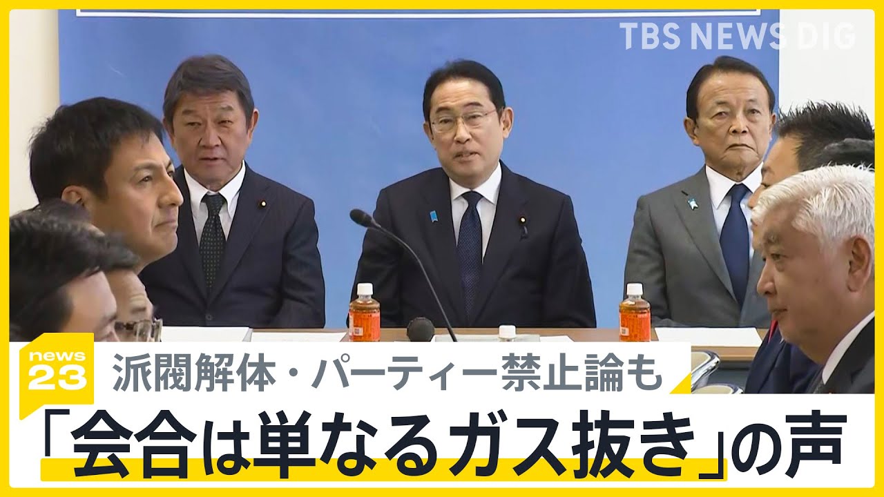 「安倍派解体すべき」「資金パーティー禁止に」…自民党「政治刷新本部」で若手ら意見も党内から「ガス抜きでしかない」との声が【news23】｜TBS NEWS DIG