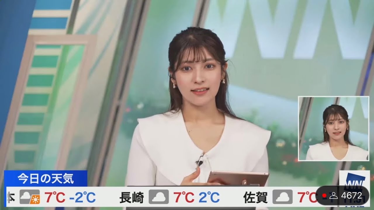 ダブル岡本結子リサ【ウェザーニュース切り抜き】