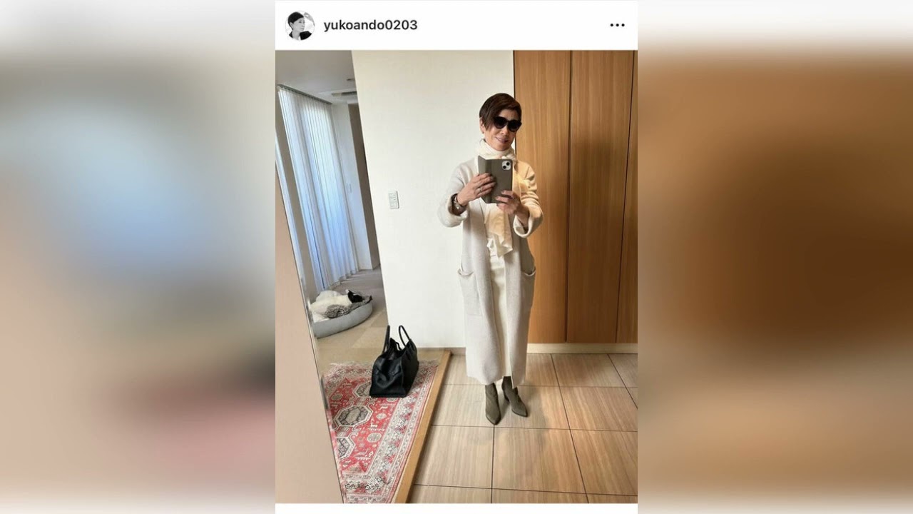安藤優子さん、淡いワントーンカラーコーデでフジテレビへ！「完ぺき」「さすが」と絶賛の声