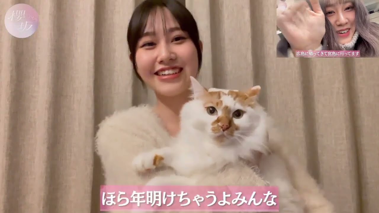 櫻坂46 向井純葉 弟くんのカウントダウン ゲラで新年を迎えるいとちゃん 怯えるポッケくん