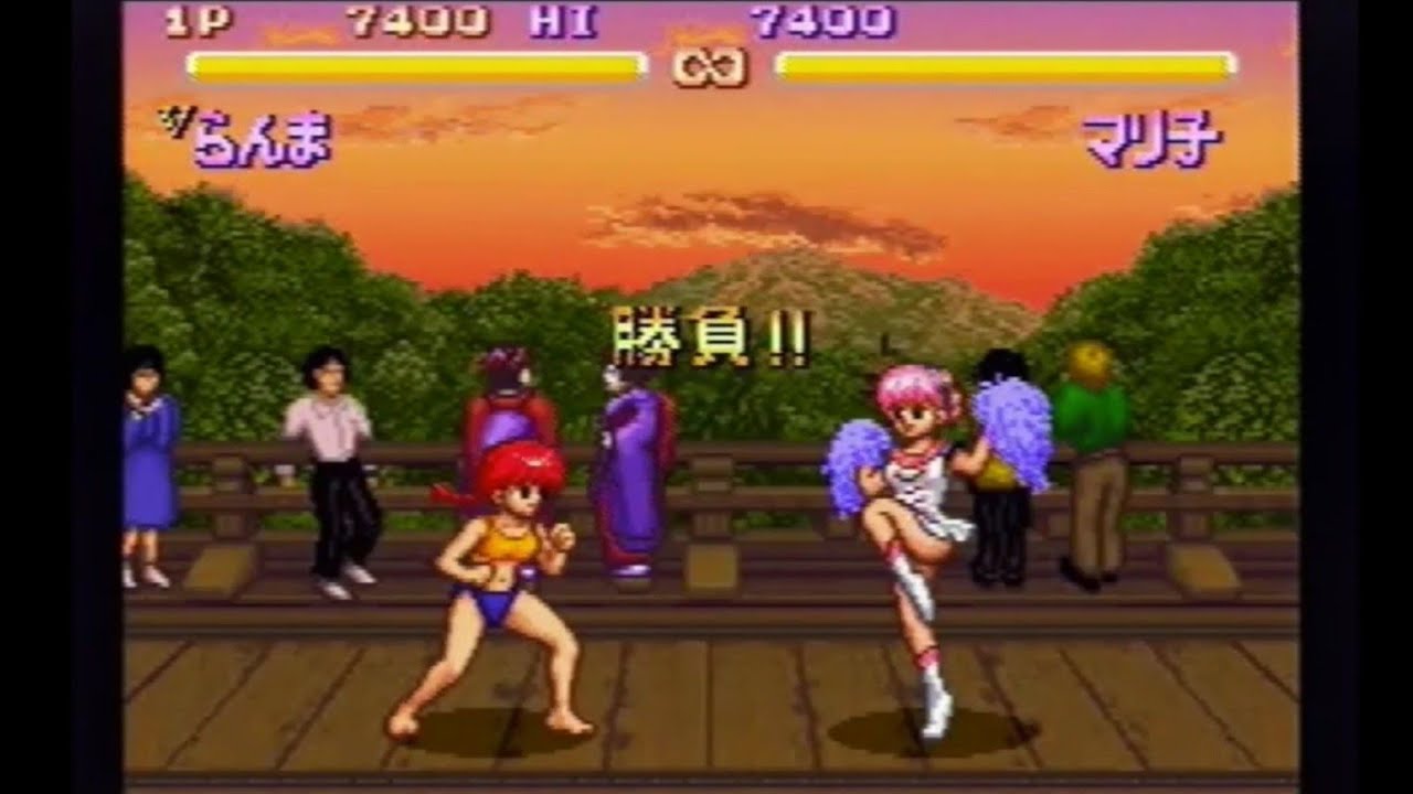 「 早乙女らんま  VS   今条マリ子 」(難易度MAX)：SFC『らんま1/2 超技乱舞篇』※ ranma 1/2  Chougi ranbu hen 乱马1/2, 란마 1/2 