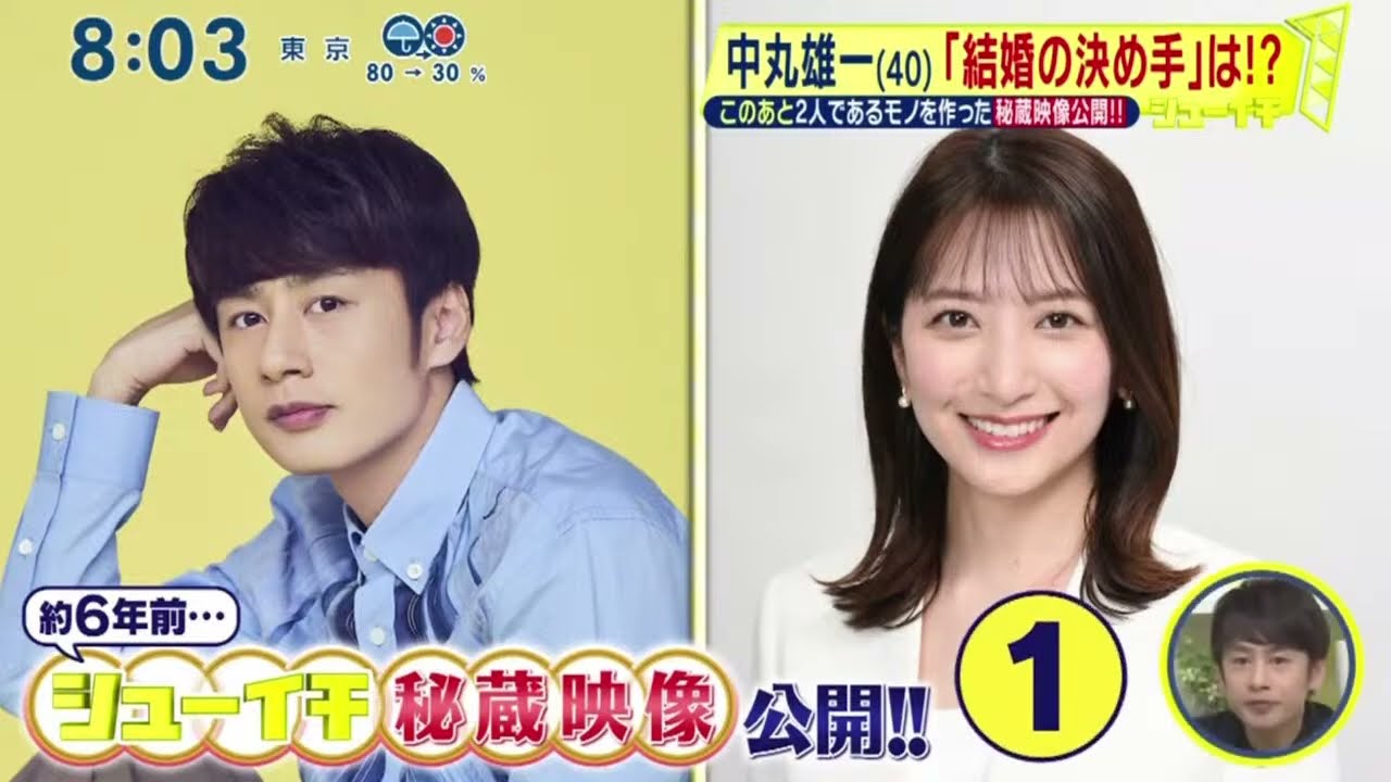中丸雄一(40)がシューイチ婚!「結婚の決め手」は!?『シューイチ』2024年1月21日【HD】