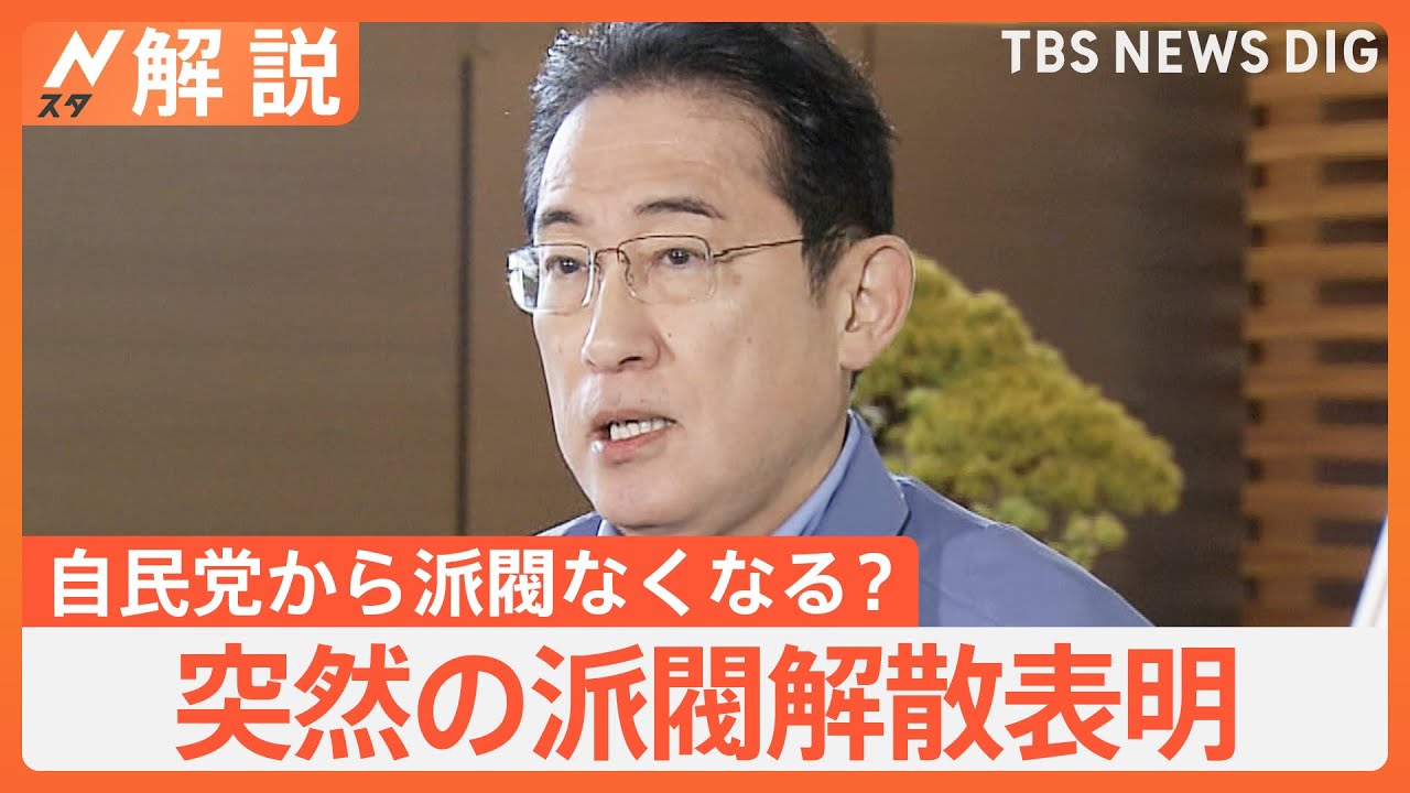 岸田総理 突然の派閥解散表明、二階派も解散決定、自民党から派閥なくなる？ 裏金問題の行方【Nスタ解説】｜TBS NEWS DIG