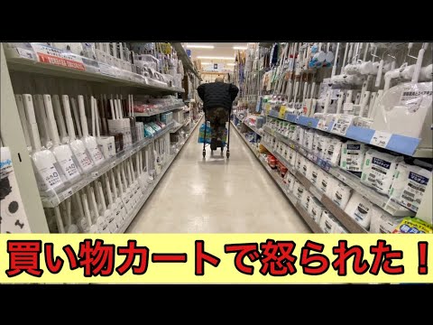 【柴犬飼い主54歳】カートで滑って買い物をしていたらおばさんに怒られました！