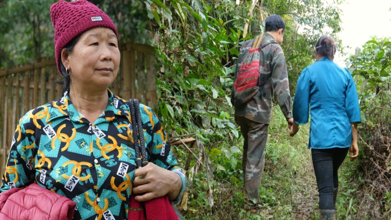 Husband and wife agree: take care of goats. Harvesting dong leaves. Mom came home while we were away