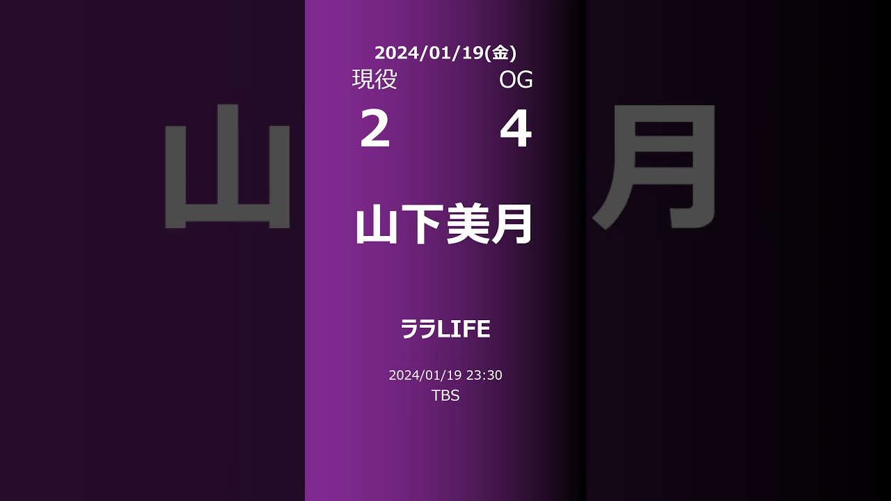 【明日の乃木坂】現役・OG 2024/01/19 #shorts #乃木坂46 【番組出演】