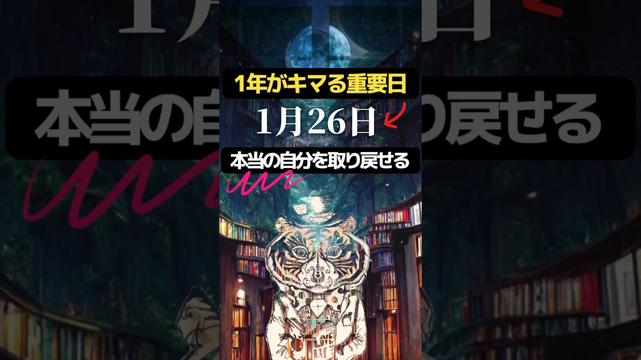 【1年がキマる重要日】1月26日は本当の自分を取り戻す日