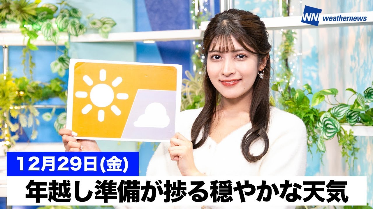 お天気キャスター解説 あす 12月29日(金)の天気