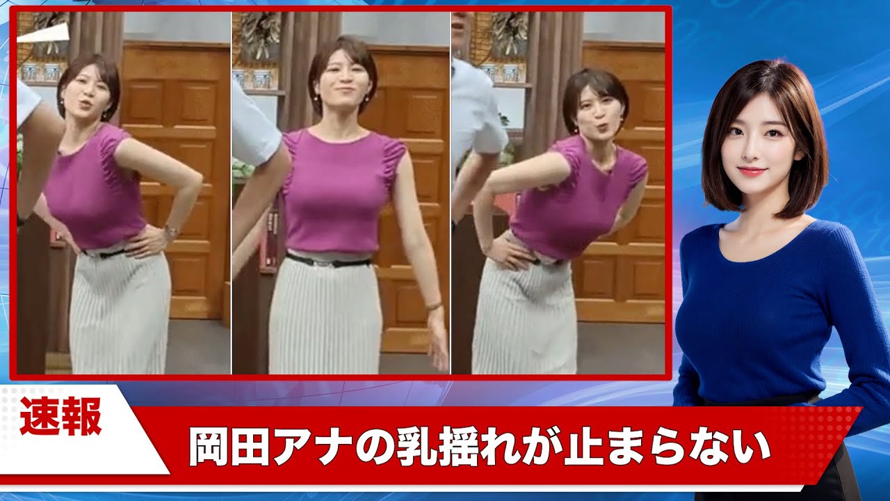 【速報】岡田アナのダンス動画でお胸が大暴れしている件について